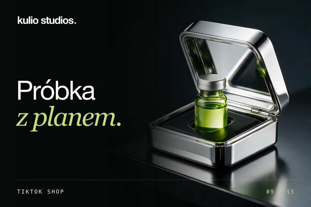 Próbka z planem. Ilustracja do poradnika: próbki dla twórców TikTok Shop.