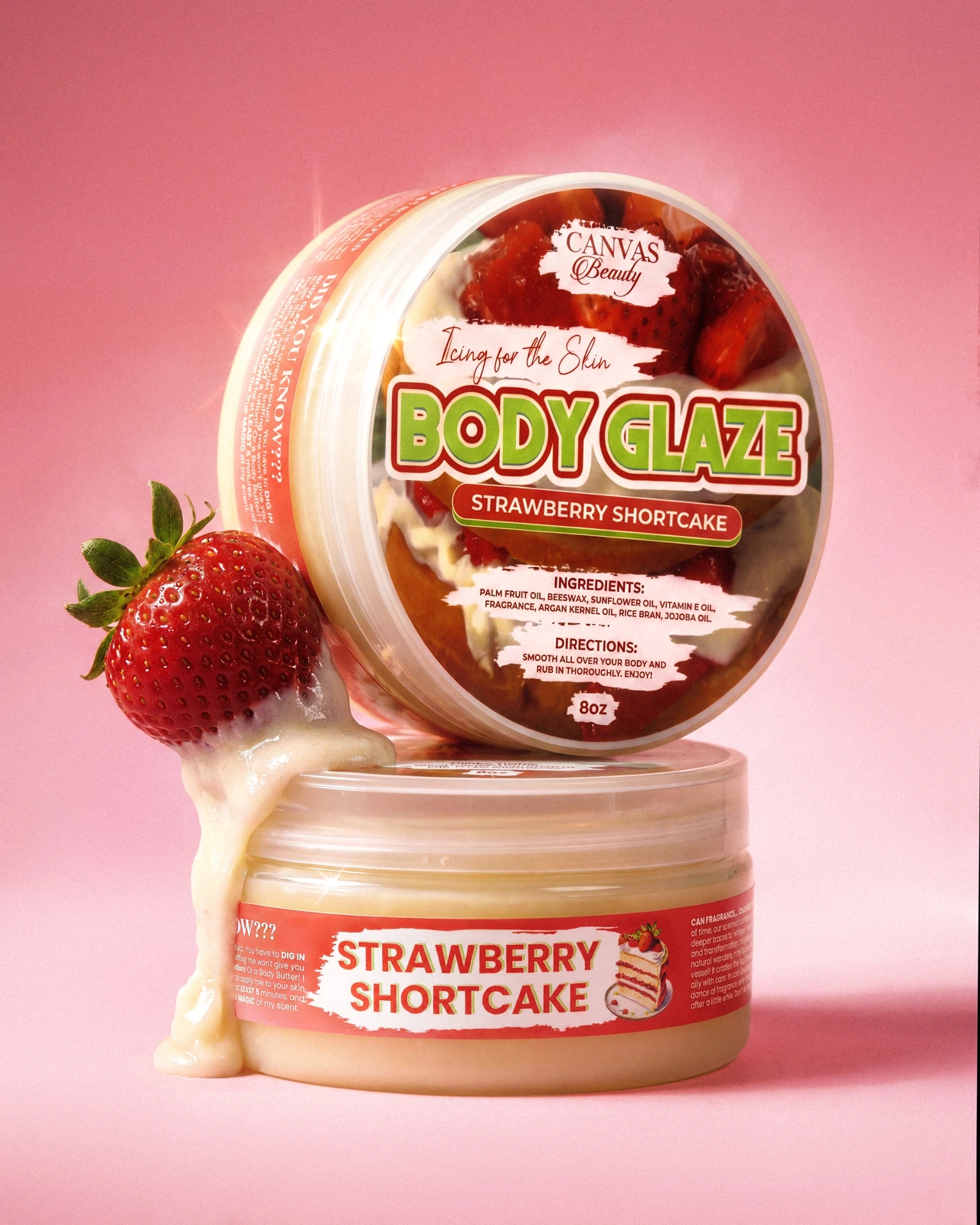 Słoiczek Canvas Beauty Body Glaze Strawberry Shortcake