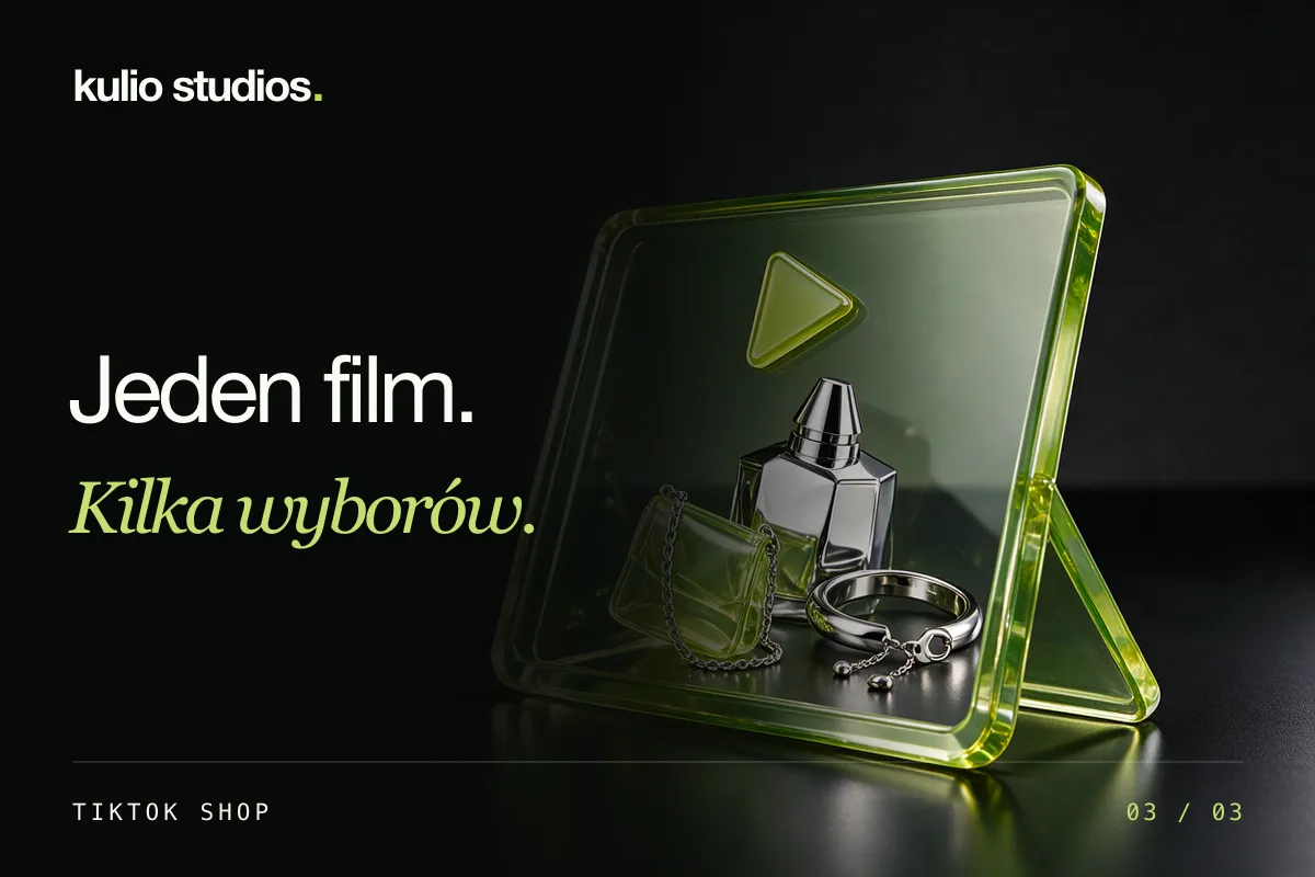 Jeden film. Kilka wyborów. Ilustracja do poradnika: kilka produktów w jednym filmie TikTok Shop.